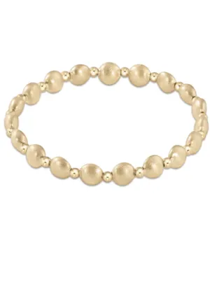 Honesty Gold Grateful Pattern 6mm Bead Bracelet