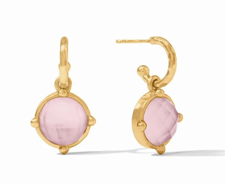 Honeybee Hoop & Charm Earring - Iridescent Rose