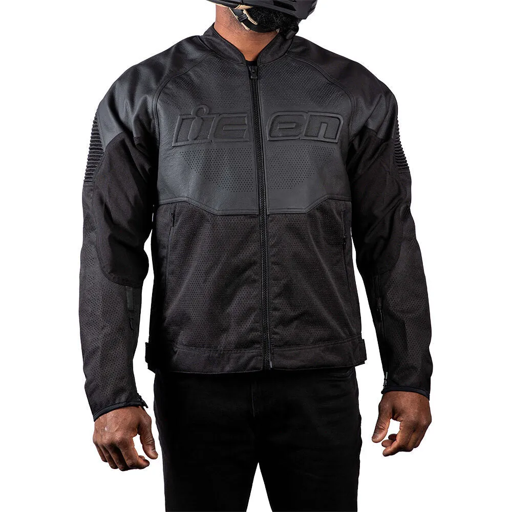Icon Overlord3 CE Leather Jacket - Black