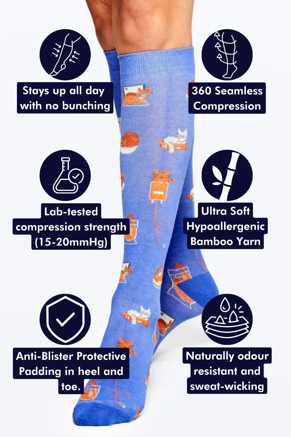 If I Fit I Sit Bamboo Compression Socks