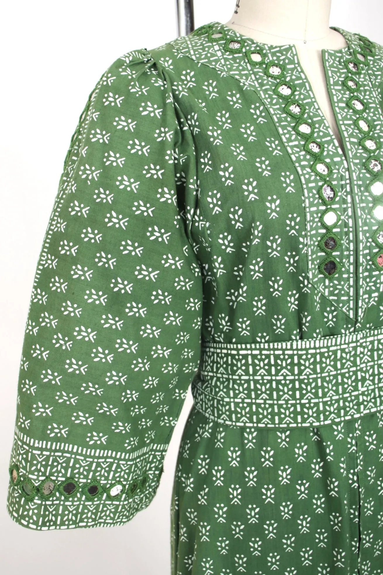 I.Magnin Mirror Embellished Caftan