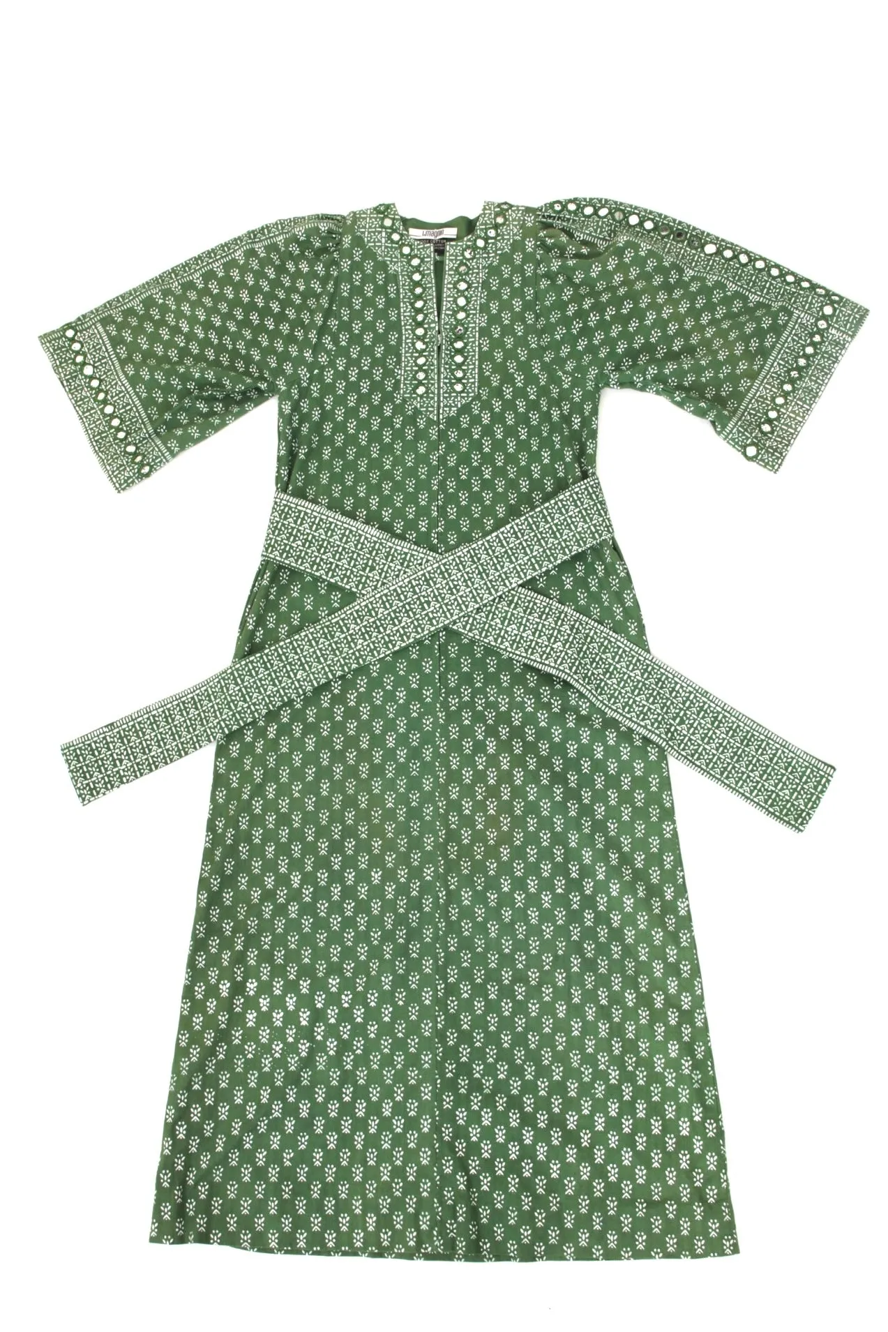 I.Magnin Mirror Embellished Caftan