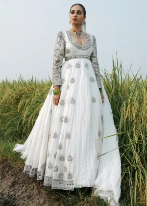Indian Long Maxi in White Color for Wedding #J4302
