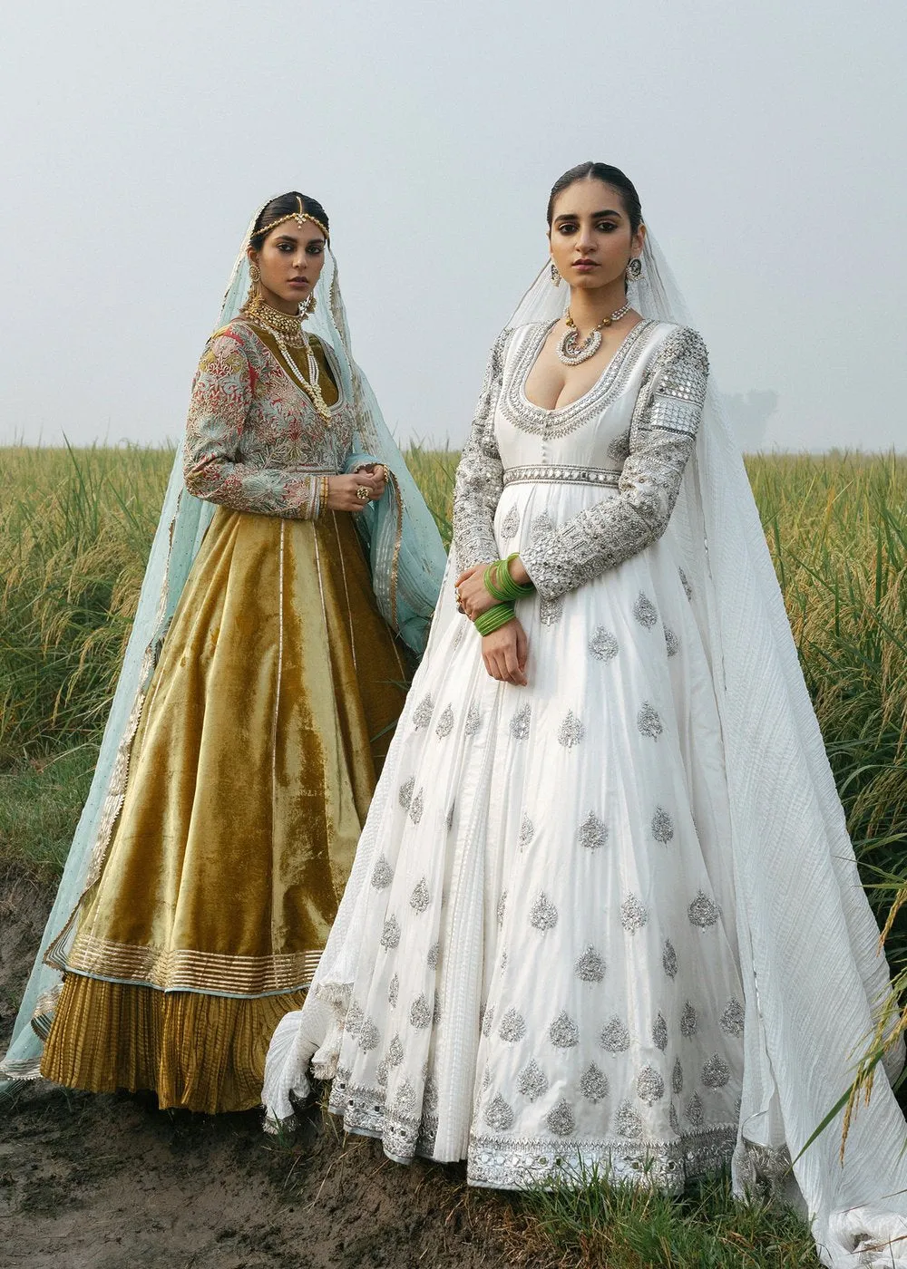 Indian Long Maxi in White Color for Wedding #J4302