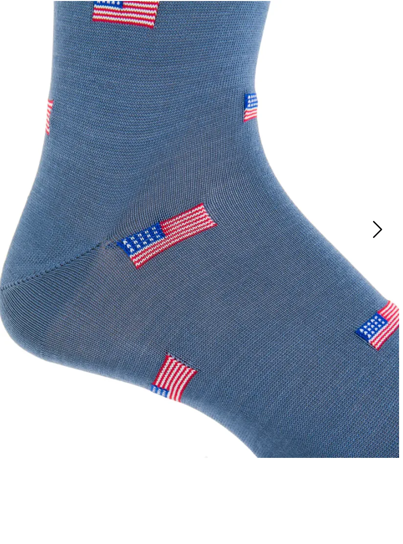 Indigo Blue with Red, White and Blue American Flag Sock