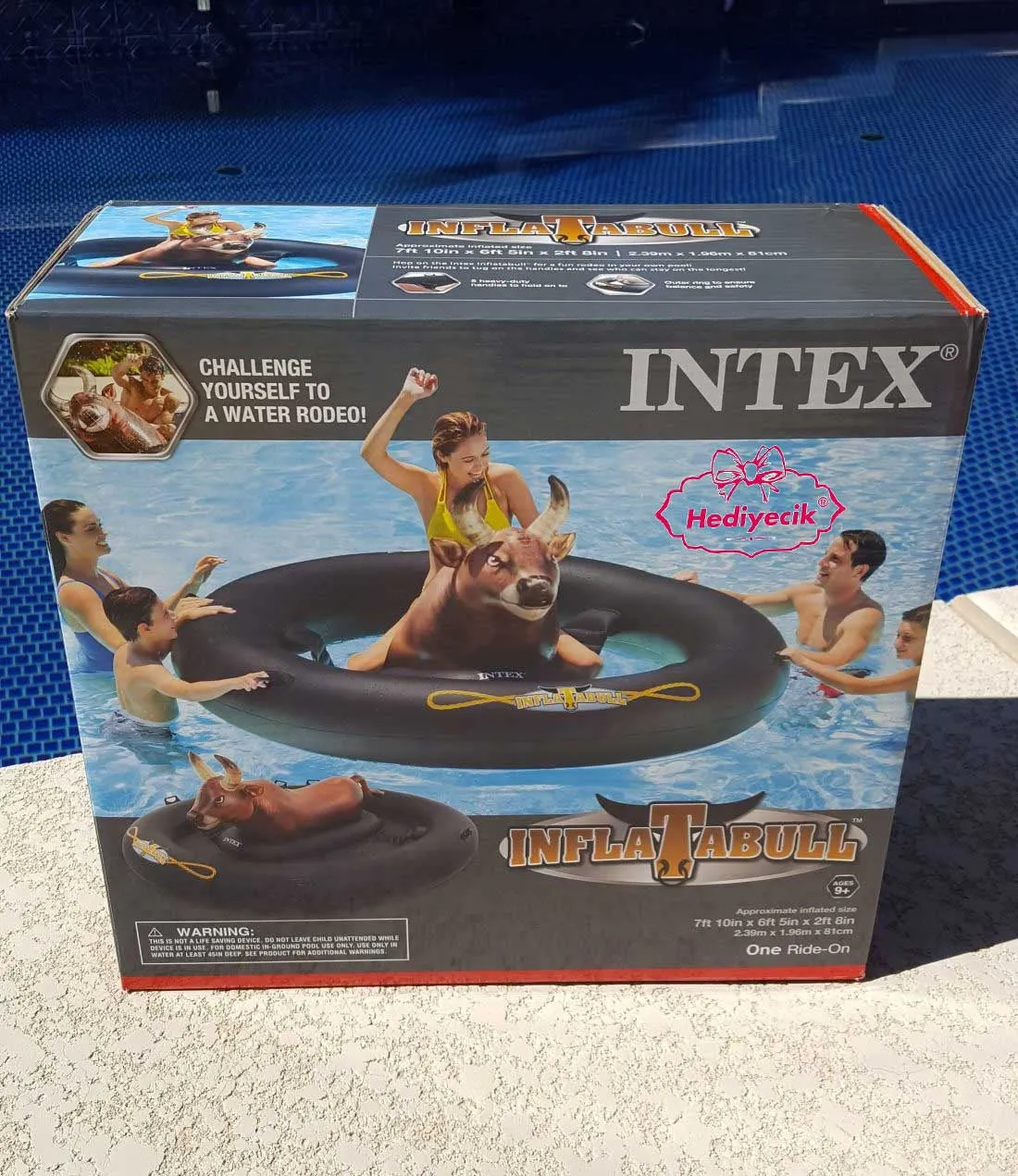 Inflatable Ride-On Bull Pool Floats Game
