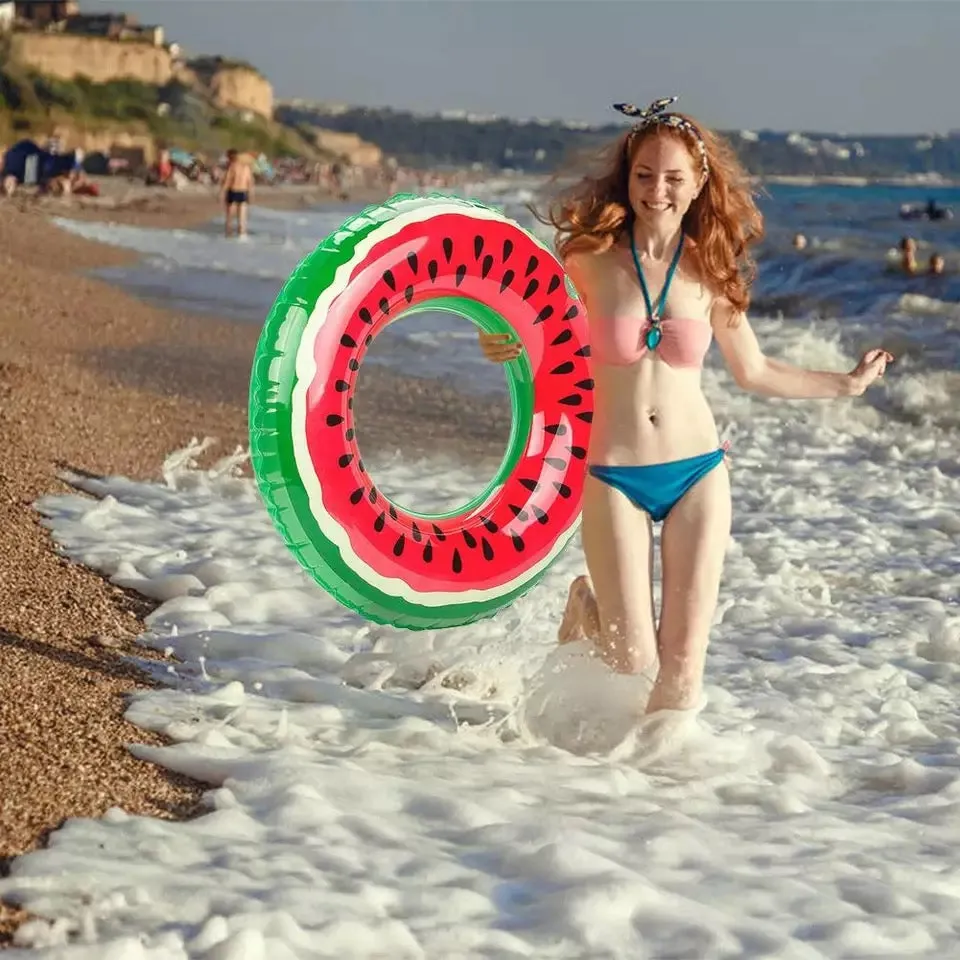 Inflatable Watermelon Pool Float Swimming Ring