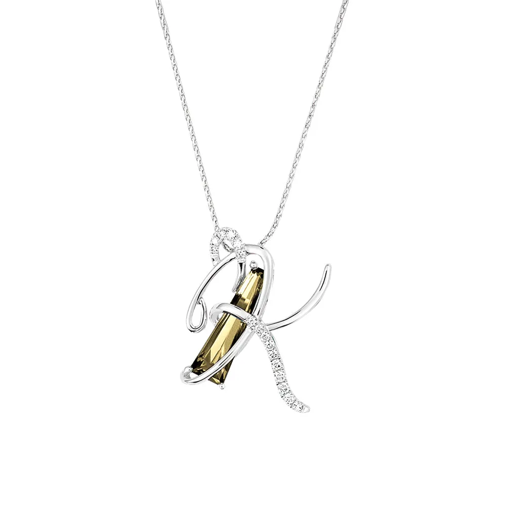 Initial Pendant Letter K