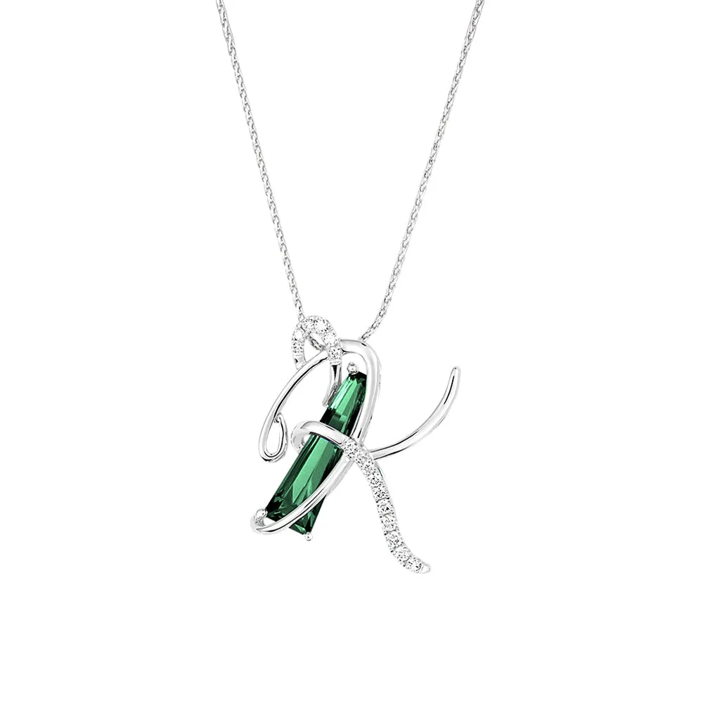 Initial Pendant Letter K
