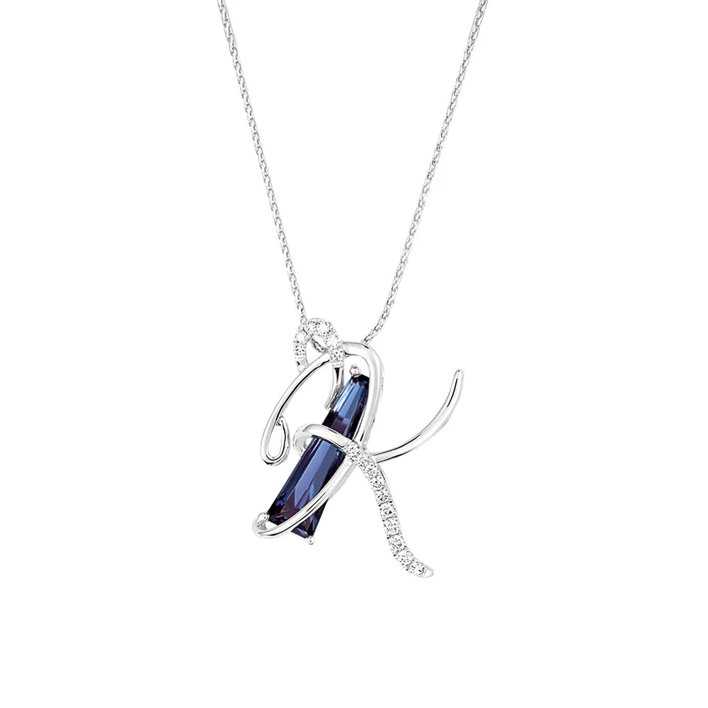 Initial Pendant Letter K