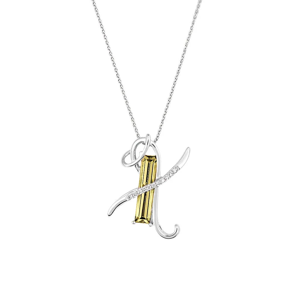 Initial Pendant Letter X