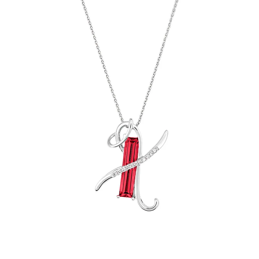 Initial Pendant Letter X