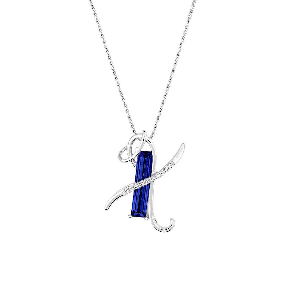 Initial Pendant Letter X