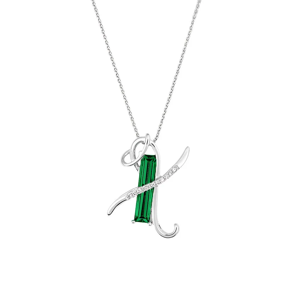 Initial Pendant Letter X