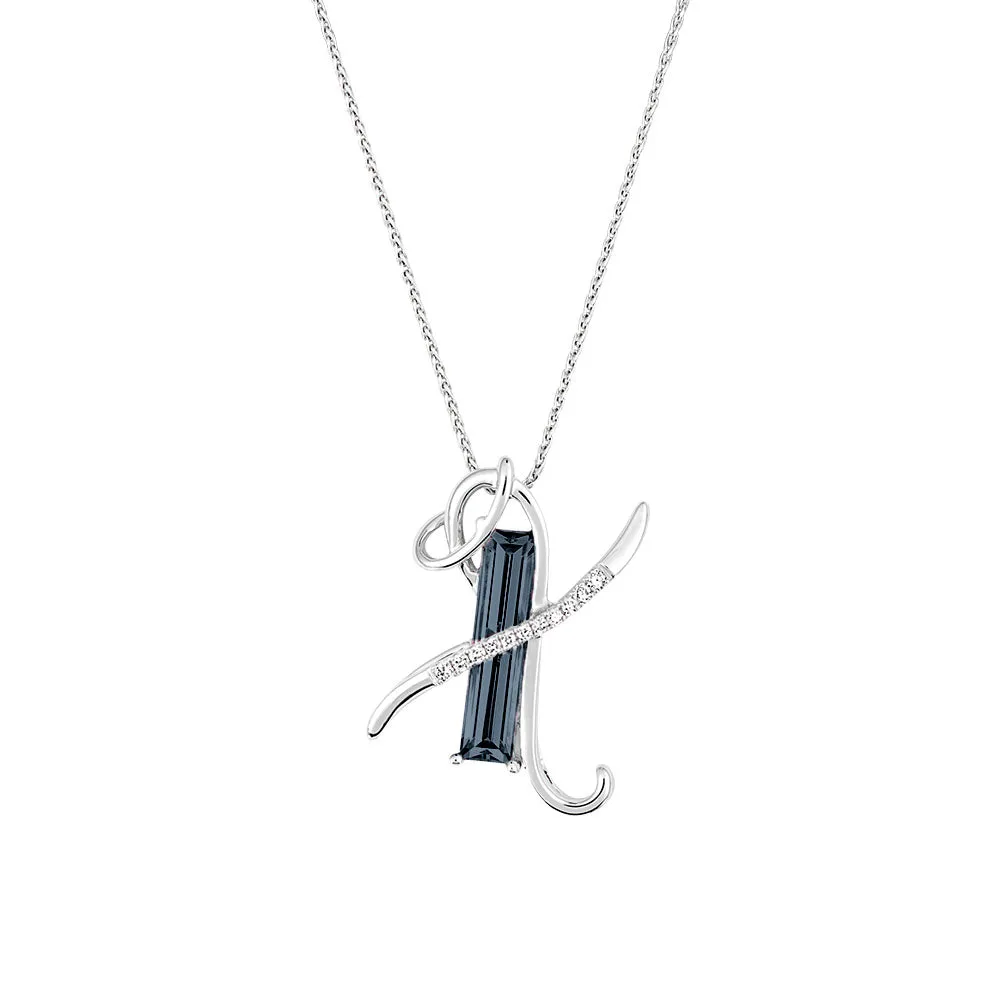 Initial Pendant Letter X