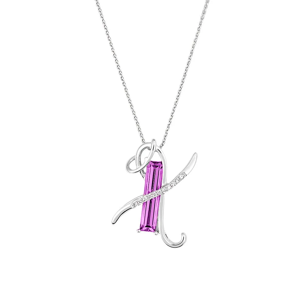 Initial Pendant Letter X