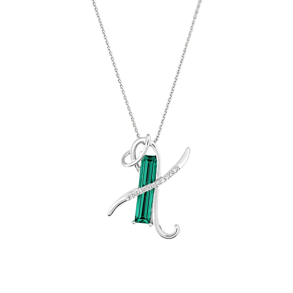 Initial Pendant Letter X