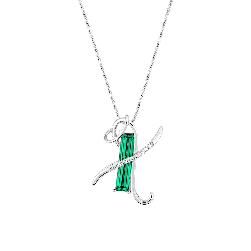 Initial Pendant Letter X