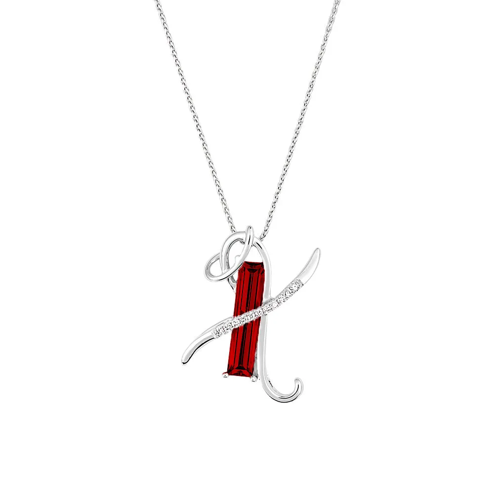 Initial Pendant Letter X
