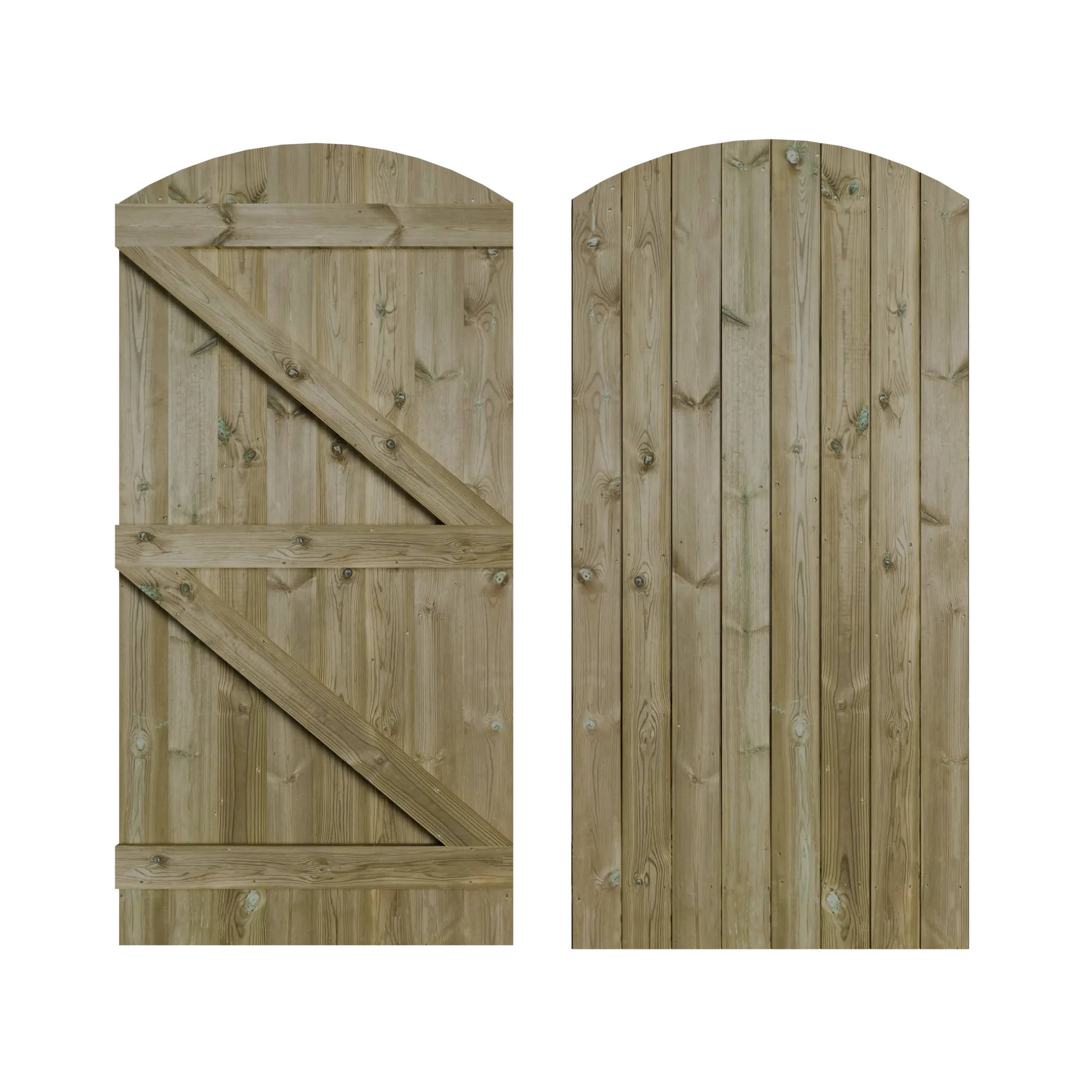 Instow Curved Tongue & Groove Side gate (0.9m High)
