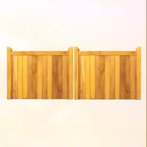 Iroko Highampton Mortise & Tenon Entrance Gates (Pair)