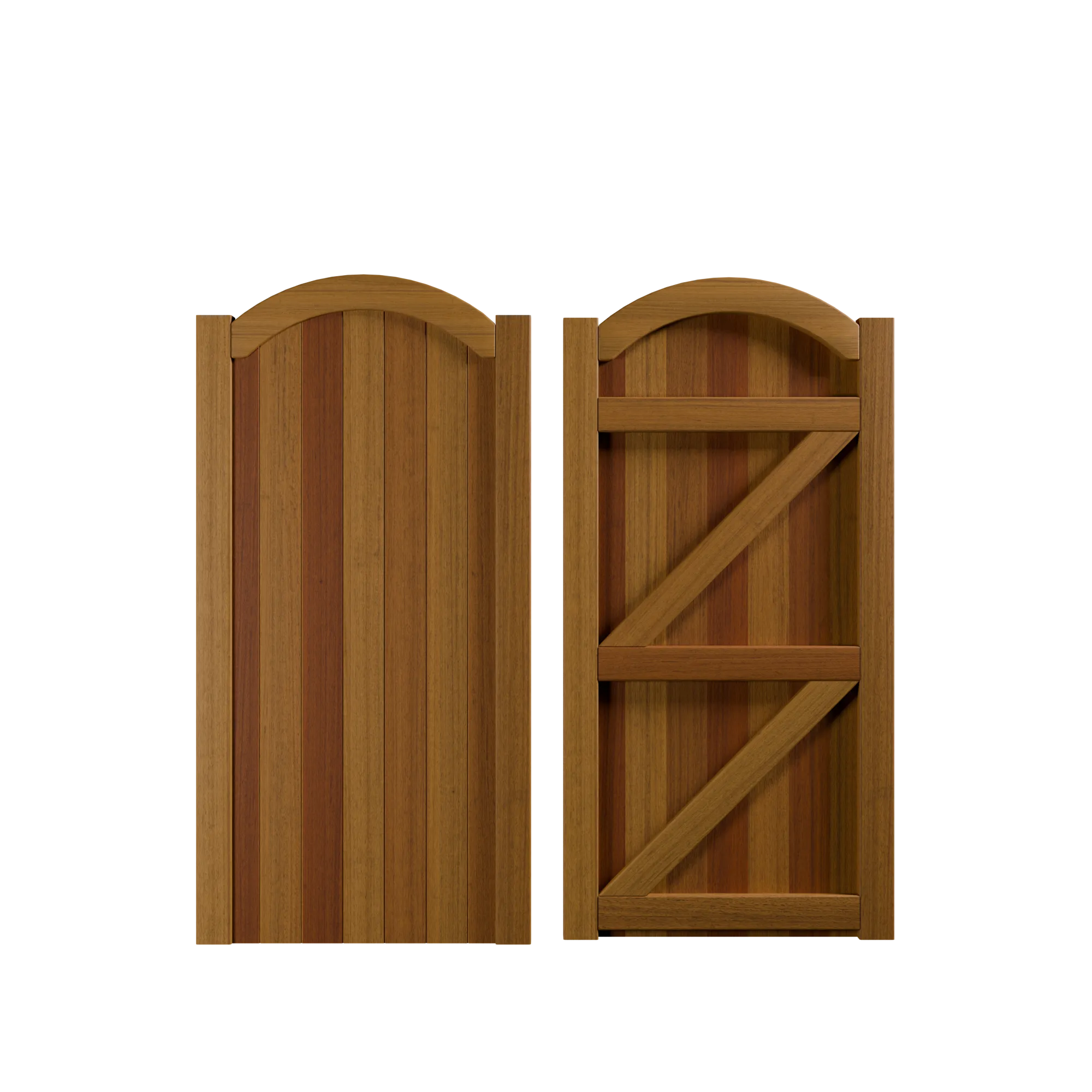 Iroko Mortise & Tenon Arch Top Gate (1.8m High)