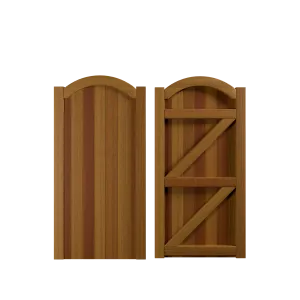 Iroko Mortise & Tenon Arch Top Gate (2.4m High)