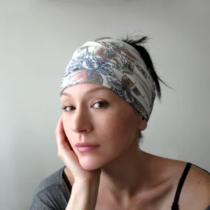 IVORY FLORAL FILIGREE Head Scarf