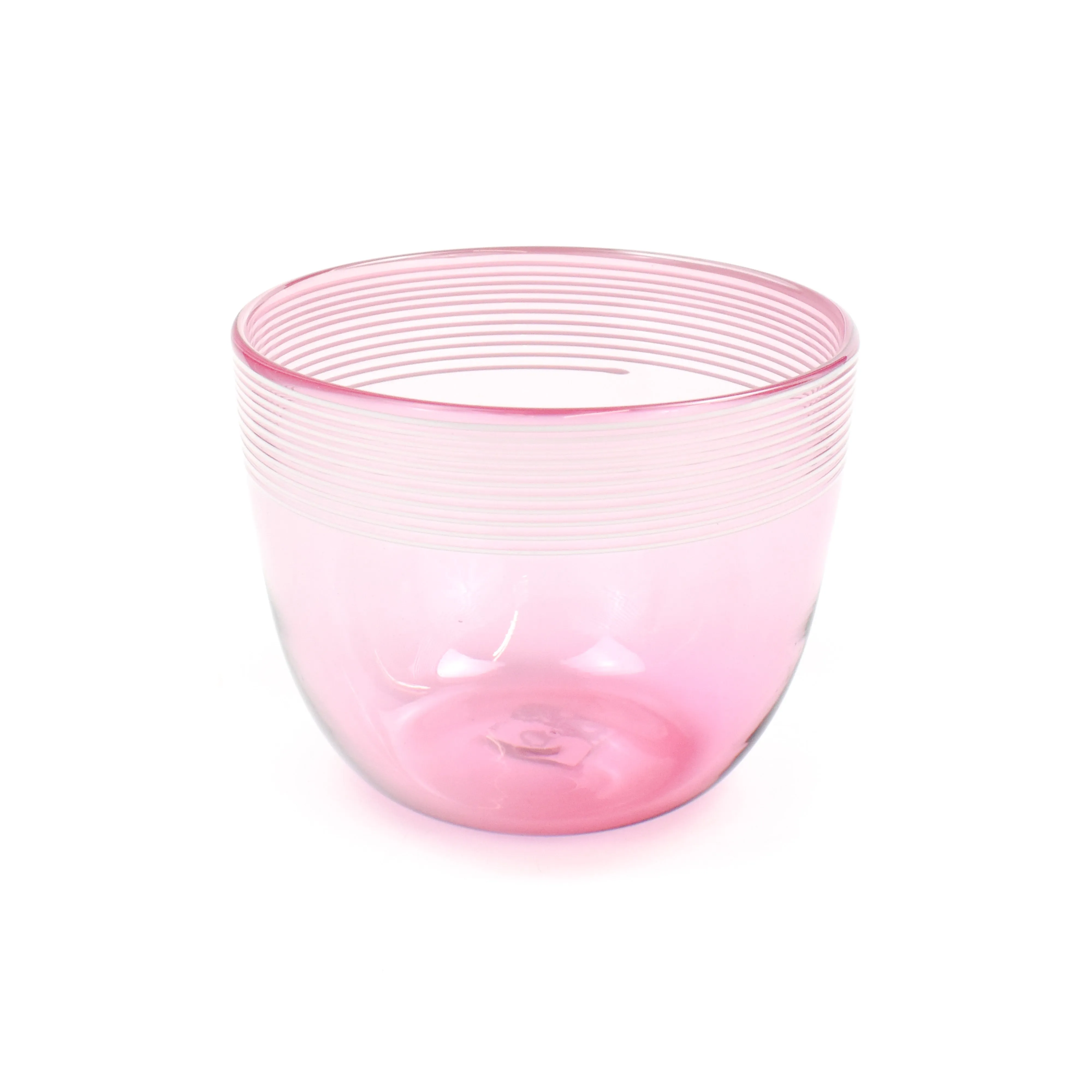 Jarrod Futscher Fuchsia Threaded Glass Bowl