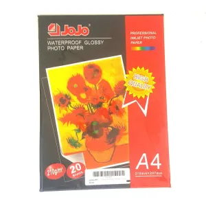Jojo Waterproof Glossy Photo Paper A4 Size 20Sheets