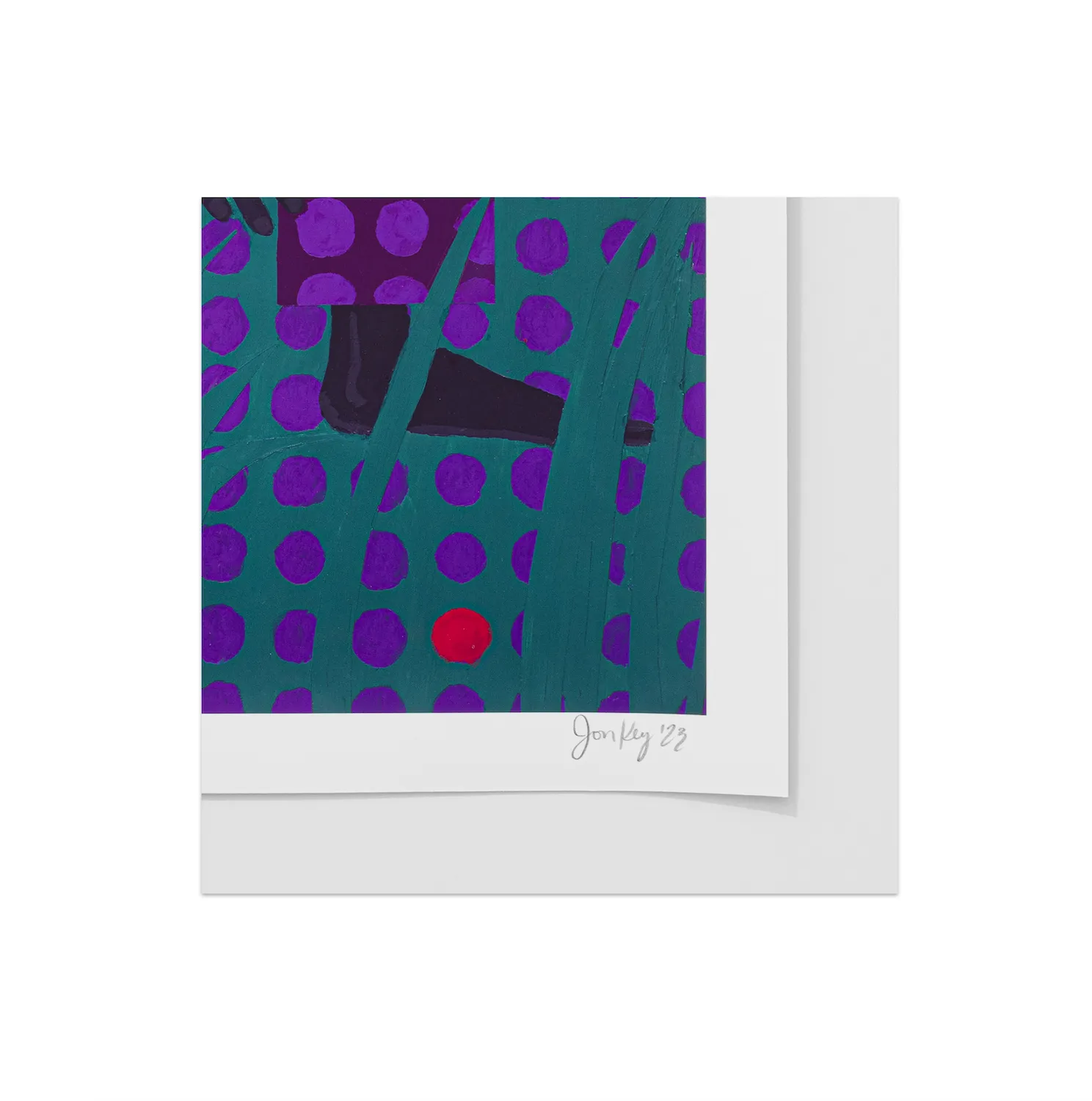 Jon Key, Man in the Violet Dreamscape No. 5, 2023; Hand-Embellished, Signed, and Numbered Limited Edition Print