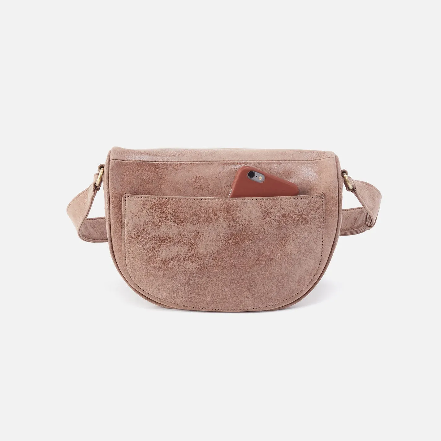 Juno Belt Bag In Buffed Leather - Hazel