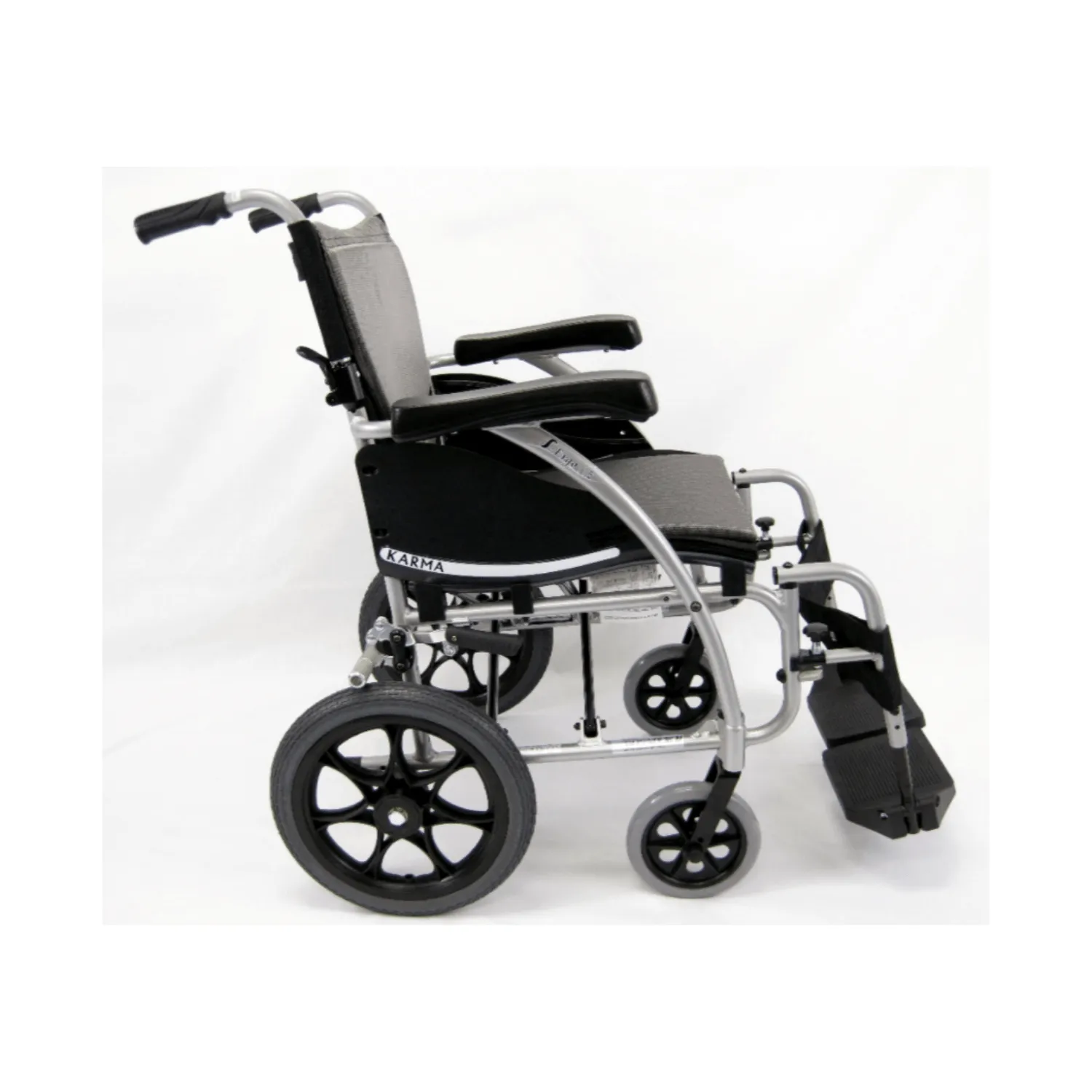 Karman S-Ergo 115 Ergonomic Transport Wheelchair with Swing Away Footrest
