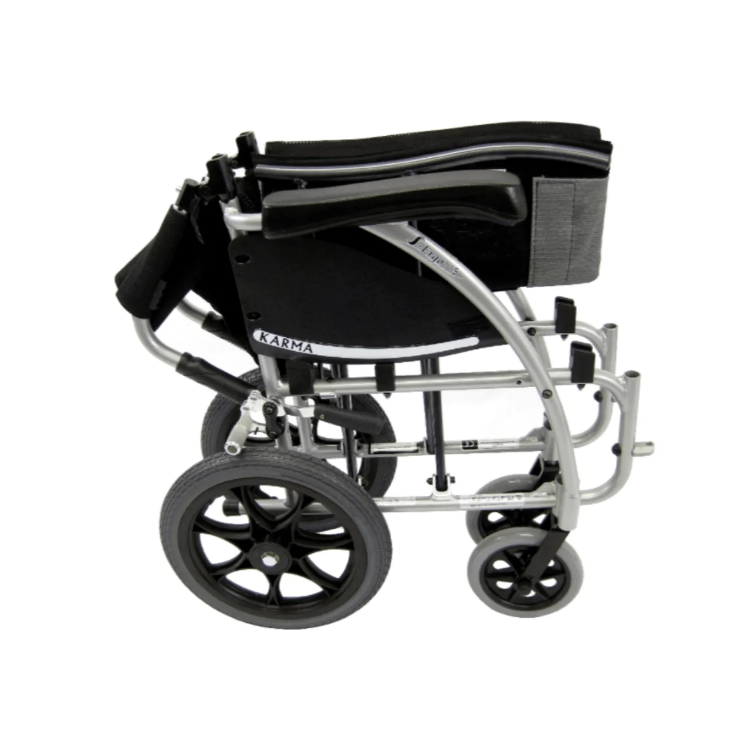 Karman S-Ergo 115 Ergonomic Transport Wheelchair with Swing Away Footrest