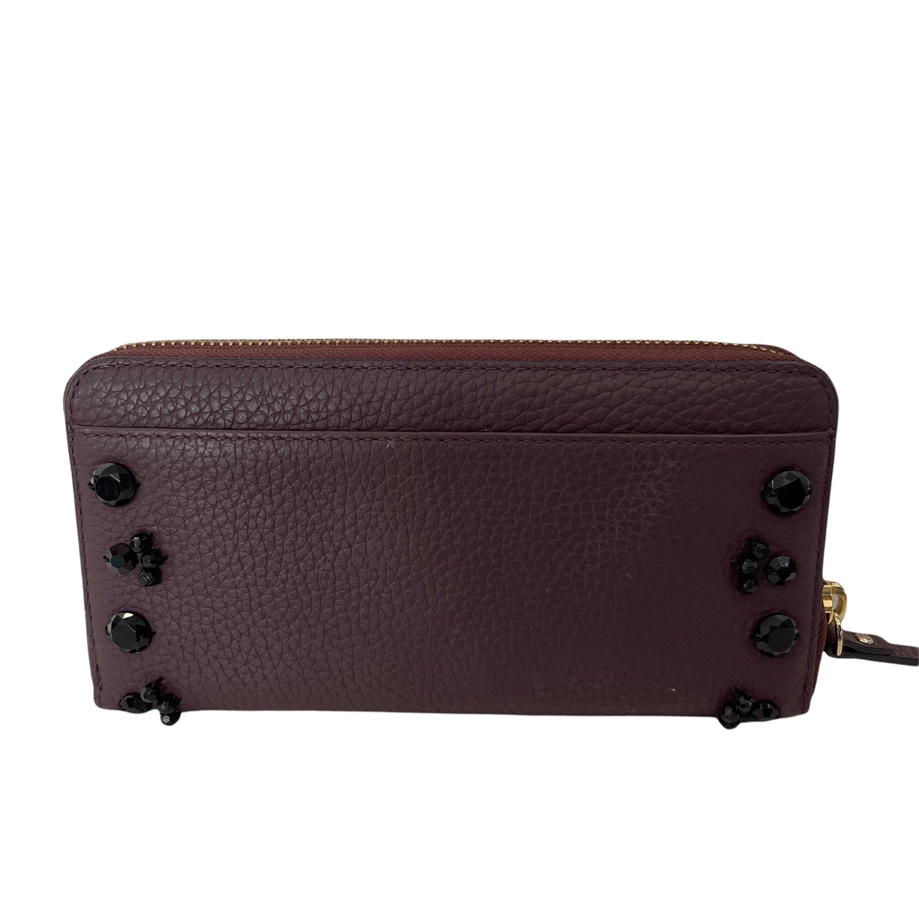 KATE SPADE Deep Plum Embellished Neda Anderson Way Wallet