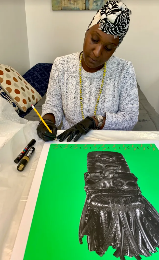 Kim Dacres, James, 2021; Hand-Embellished, Signed, and Numbered Limited Edition Print