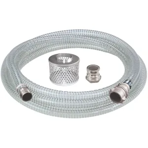King KW-252 Clear PVC Reinforced Suction Hose - 2" x 25ft