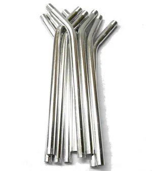 L11443 RC Nitro Fuel Refill Bottle Pipes Only x 10 Silver 8mm Diameter