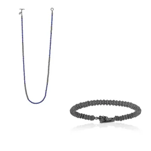 Lapis Lazuli Stone and Black PVD Gift Idea for him