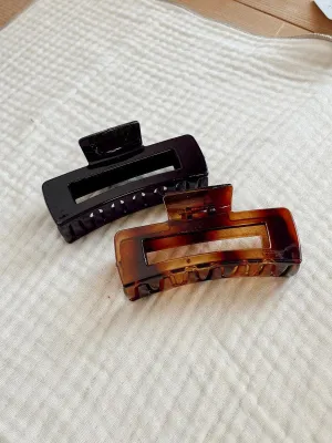 Large Glossy Rectangle Claw Clips