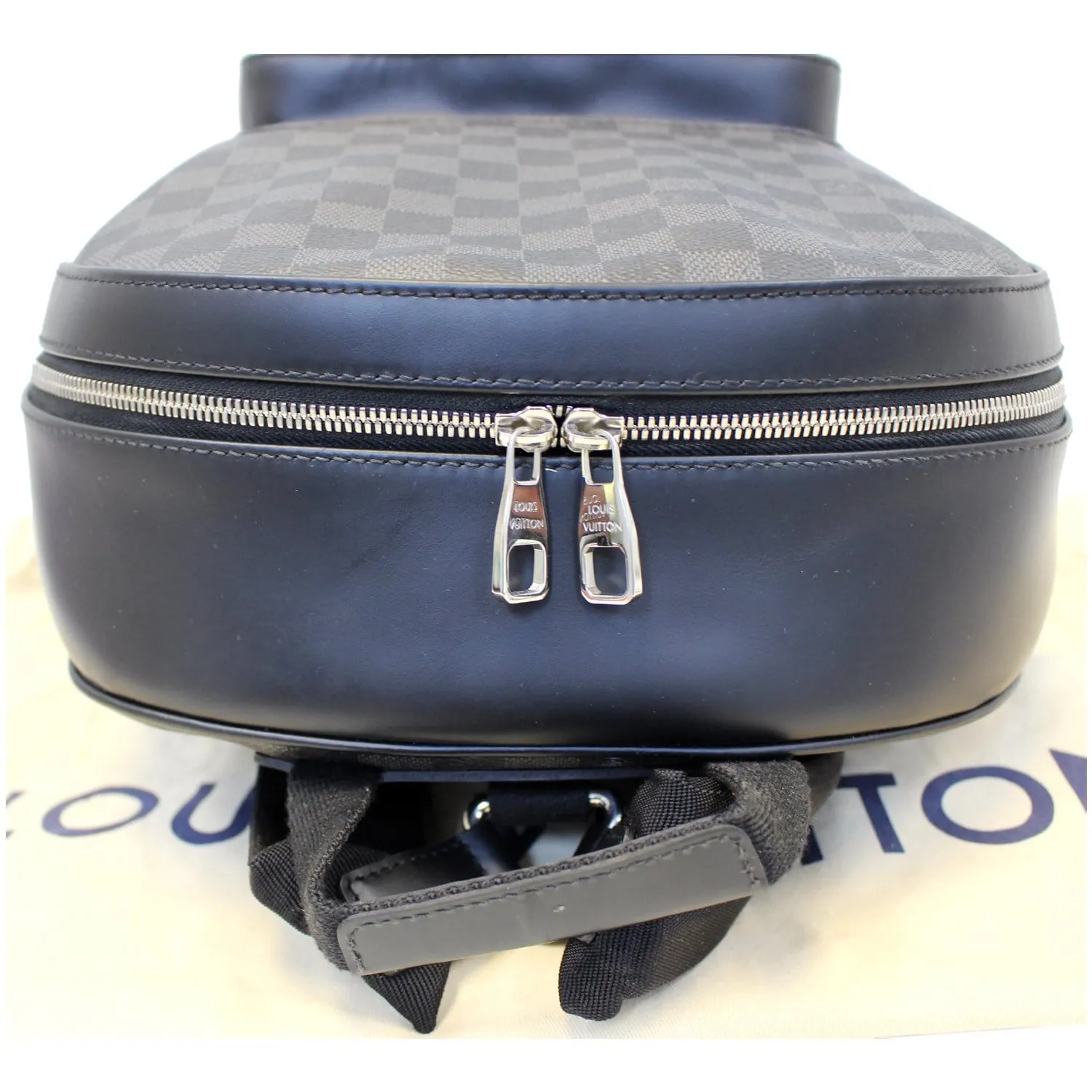 LOUIS VUITTON Josh Damier Graphite Backpack Bag Black
