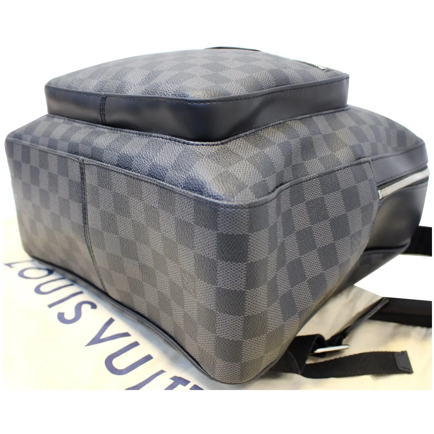 LOUIS VUITTON Josh Damier Graphite Backpack Bag Black