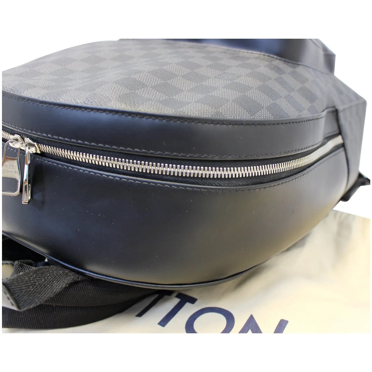 LOUIS VUITTON Josh Damier Graphite Backpack Bag Black