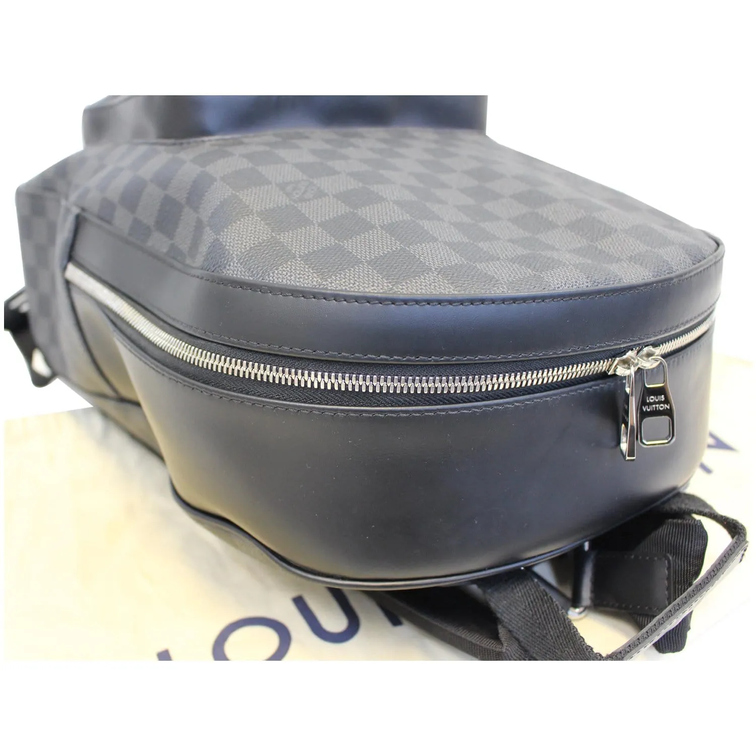 LOUIS VUITTON Josh Damier Graphite Backpack Bag Black
