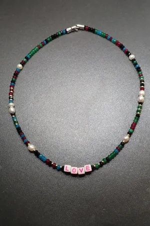 LOVE SHORT BEADED NECKLACE