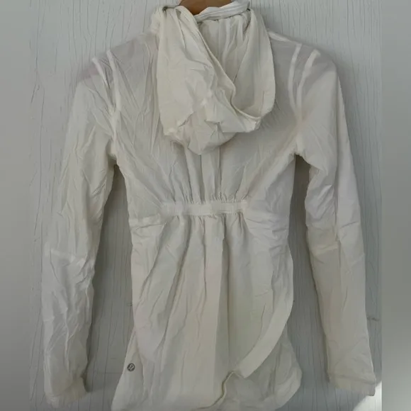 Lululemon Athletica Such A Cinch Foldable Hood White Jacket size 4