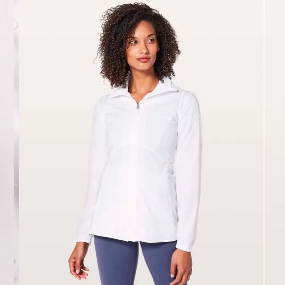 Lululemon Athletica Such A Cinch Foldable Hood White Jacket size 4
