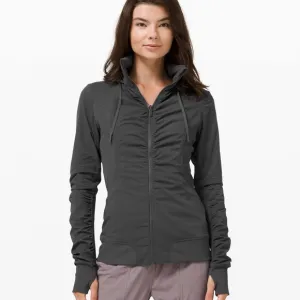 Lululemon Beyond the Studio Jacket Striped Graphite Grey 6