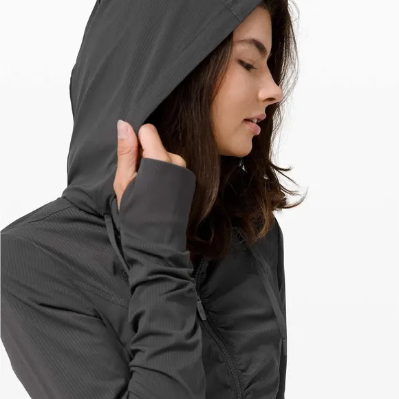 Lululemon Beyond the Studio Jacket Striped Graphite Grey 6