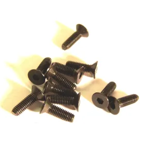 M3 x 6mm 3 x 6 Black Inner Hex Flat Socket Screw x 10